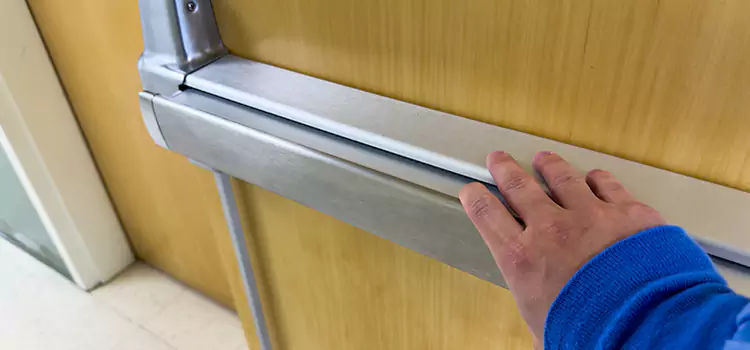 Installing a Push Bar on a Door Mount Pleasant